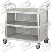 APPROVED VENDOR Enclosed Cart: Enclosed, 400 lb Max Load Capacity, 3 Shelves, 39 3/4 in Overall Ht (MPN 35KT31). Key specifications — NSF Certified: No; Brand: APPROVED VENDOR; Caster Type: (4) Swivel; Enclosed/Open/Partially Enclosed: Enclosed; Color: Off White; Material: Fiberglass/Plastic; Product Type: Enclosed Cart.