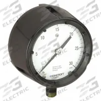ASHCROFT Process Pressure Gauge: 0 psi to 30 psi, White, 4 1/2 in Dial, 1/2 in NPT Male, Bottom (MPN 451279AS04L30#). Key specifications — Brand: ASHCROFT; Pointer Color: Black; Accuracy: ±0.5%; Dial Color: White; Gauge Wetted Parts: Brass / Bronze; Case Material: Phenolic; Vibration Resistance Properties: None; Pressure Range: 0 psi to 30 psi.