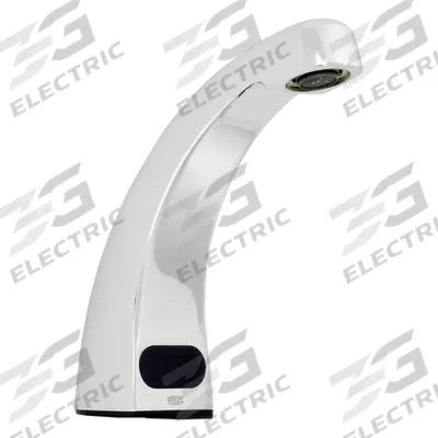 ZURN Sensor Faucet: AquaSense, Cast Brass, Chrome Finish, Single-Post, Battery - Single-Post Sensor Bathroom Faucets