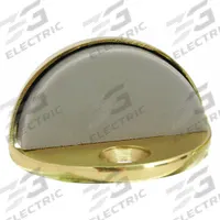 Dome Door Stop: Floor - Mounted, 1 5/8 in Lg, 1 5/8 in Wd, 1 in Overall Ht, Brass (MPN 5U607). Key specifications — Product Type: Dome Door Stop; Brand: APPROVED VENDOR; Color: Gold.