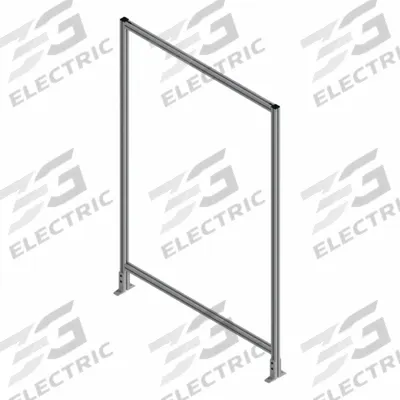 FAZTEK T-Slot Framing System Panel: Stand-Alone, Gray, 84 in H x 12 in W x 5 1/2 in D - Clear Plastic Panel Starter Kits