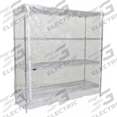 EAGLE GROUP Utility Cart Cover: Clear, Vinyl, Zipper, 72 in Wd, 54 in Ht - Zipper Transparent Vinyl Covers