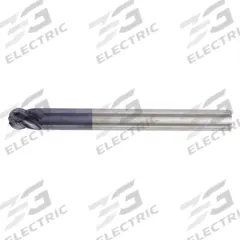 WIDIA HANITA Ball End Mill: Carbide, TiAlN Coated, 4 Flute, 1/4" Mill Dia, 3/8" LOC, 4" OAL (MPN TF4VP007012)