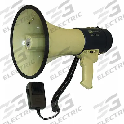 APPROVED VENDOR Megaphone: 5,280 ft Op Range, 9 in Bell Dia, Siren/Talk/Whistle - Megaphones