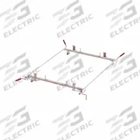 WEATHER GUARD Van Roof Rack: Aluminum, 16 in Overall Ht, 99 in Overall Lg, 86 1/2 in Overall Wd (MPN 234-3-03). Key specifications — Material: Aluminum; Finish: Powder-Coated; Brand: WEATHER GUARD; Color: White.