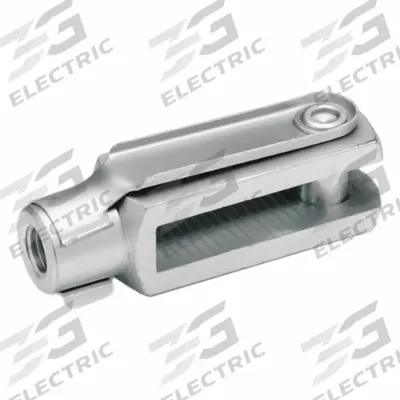JW WINCO Clevis Rod Ends: Steel, Blue Passivated Zinc Plated, M16x1.5 Tap Size - General Purpose Steel Clevis Fork Joints