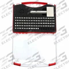 YOUNG BROS. STAMP WORKS Steel Type Kit: 1/8 in Character Ht, 7/8 in Shank Lg, Steel, Round-Face (MPN 31069RF). Key specifications — Characters Included: Slash (/); Holds: 1/4 in; Brand: YOUNG BROS. STAMP WORKS; Material: Steel.