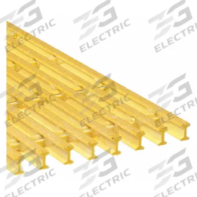 FIBERGRATE Fiberglass Pultruded Grating: Structural Grating, 24 in x 36 in Nominal Size (WxL) - Flame-Resistant Structural Grating
