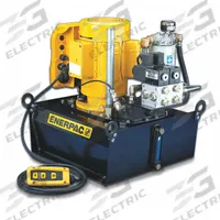 ENERPAC Hydraulic Pump: 10,000 psi Max. Op Pressure, 40 cu in/min Max. Flow Rate, 1 hp Max. HP (MPN ZE3410SB). Key specifications — attr941810: ZE3410SB; attr941817: Tandem Center; attr941814: Hold.