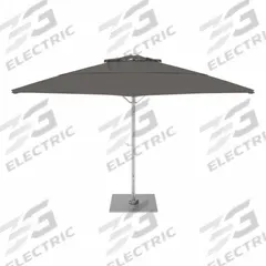 CALIFORNIA UMBRELLA Outdoor Umbrella: Gray, Aluminum/Steel, Hand Crank, 125 3/16 in Overall Dia (MPN SOLA118001-6044). Key specifications — Brand: CALIFORNIA UMBRELLA; Canopy Color: Gray; Includes Base: Yes; Includes Lights: No; Opening Mechanism: Hand Crank; Pole Material: Aluminum.