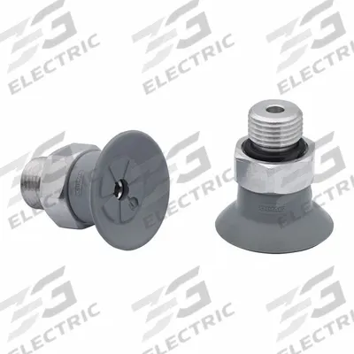 SCHMALZ Vacuum Pad Assembly: G1/8 in, 22.8 mm Pad Dia, NBR, 55 A, Gray - Flat Type Electronics Industry Vacuum Pad Assemblies