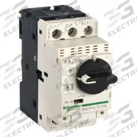 SCHNEIDER Manual Motor Starter: Non-Reversing, 3 Poles, 10 A, Thermal Protection, Selector Switch (MPN GV2P14). Key specifications — Maximum Voltage Rating: 600V AC; Brand: SCHNEIDER; Thermal Units Required: None (Starter Includes Integrated Thermal Units); Frame Size (Width): 45mm.