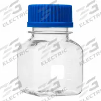 APPROVED VENDOR Media/Storage Bottle: 250 mL, 8 fl oz, Polycarbonate, Colorless, Rectangular, Clear (MPN BMPC150). Key specifications — Body Color: Colorless; Brand: APPROVED VENDOR; Closure Included: Yes; Graduated: Yes; Closure Attached: Attached.