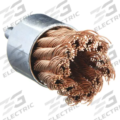 WEILER End Brush: Twisted Bronze, 1 1/8 in Dia, 0.02 in Fill Dia - Nonsparking Heavy-Cleaning Brushes for Hard Metals