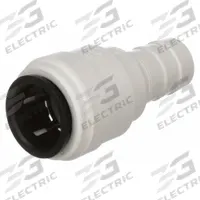 WATTS Push-Fit Fitting: Straight, 1/2 in OD x 1/2 in OD Size, Push-to-Connect x Barbed, Polysulfone (MPN 3513-1008). Key specifications — Brand: WATTS.