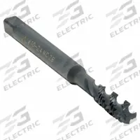 CLEVELAND Spiral Flute Tap: #10-24 UNC, 2B, 3 Flute, Semi-Bottoming Chamfer, Black Oxide Cobalt (MPN C98110)