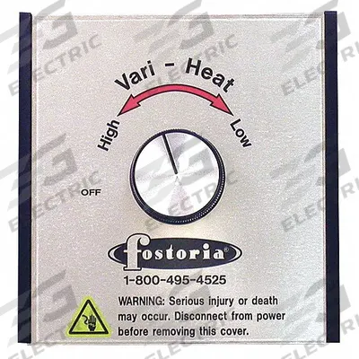 FOSTORIA Variable Heat Control Knob: For 120/240V OCH Quartz Tube Models Only, 15 A - Controls & Cords for Electric Wall & Ceiling Heaters