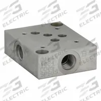 PARKER Subplate Side Port: 5,000 psi Max Pressure, D05 NFPA Size, Ductile Iron, 4 in Overall Ht (MPN SPD34SAS35). Key specifications — Body Material: Ductile Iron; Brand: PARKER; NFPA Size: D05.