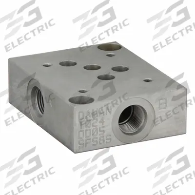 Parker Subplate Side Port: 5,000 psi Max Pressure, D05 NFPA Size, Ductile Iron - Valve Subplates