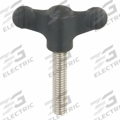 KIPP Hand Knob: Wing, Plastic w/ SS Thread, 5/16"-18 Thread, 40 mm Thread Lg - Wing Knobs with Threaded Stud