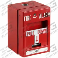 EDWARDS SIGNALING Pull Station: 120V AC Volt, 10 A @ 120V AC Current, Wall Mount, 3 in Overall Wd (MPN MPSR1-SHTW-GE). Key specifications — Current Rating: 10 A @ 120V AC; Body Color: Red; Standards: ULC; Brand: EDWARDS SIGNALING; Contact Form: SPST; Marking: Fire Alarm; Mounting Location: Wall; Mounting Style: Free-Standing.