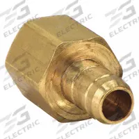 PARKER Barbed Fitting Adapter: 3/32 in ID x 3/32 in ID Size, Barbed x FNPT, Brass, Rigid (MPN 26-5/32-2). Key specifications — Brand: PARKER.