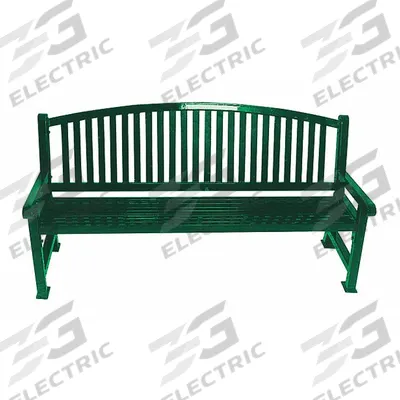 ULTRASITE Outdoor Bench: Savannah, 72 in Overall Lg, 39 in Overall Ht, Green, Green - Thermoplastic Coated Steel Benches