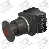 SIEMENS Mushroom Head Push Button: Illuminated, Mushroom Head Profile, Metallic, 30 mm, 1NO/1NC (MPN 52BP2E2AB). Key specifications — Brand: SIEMENS; Action: Maintained; Series: Class 52; Terminal Connection: Pressure Plate; Push Button Material Type: Metallic.
