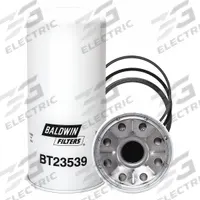 BALDWIN FILTERS Hydraulic Filter Element: Hydraulic Fluid, 1 1/2"-16 Thread Size, Spin-On, Cellulose (MPN BT23539). Key specifications — Media Material: Cellulose; Brand: BALDWIN FILTERS; Compatible Fluid Type: Hydraulic Fluid; Compatible Vehicle Make: Tigercat; Includes: (2) Furnished Gaskets; Thread Size: 1-1/2"-16.