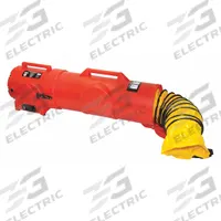 AIR SYSTEMS INTERNATIONAL Confined Space Fan: 12 V DC, 8 in Duct Dia, 1/4 hp Horsepower, Red (MPN CVF-15DCAN). Key specifications — Brand: AIR SYSTEMS INTERNATIONAL; Includes: CVF-8DC Axial Fan; Operating Voltage: 12 V DC with Vehicle Battery Hookups.
