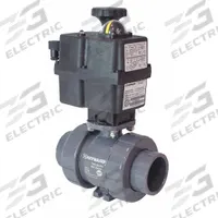 HAYWARD FLOW CONTROL Electrically Actuated Two-Way Ball Valve: 2 in, CPVC, 24 to 265V AC/DC (MPN ECPTBH220STE). Key specifications — Brand: HAYWARD FLOW CONTROL; Actuator Features: Manual Override.