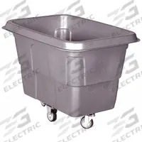 GRAINGER Cube Truck: 14 cu ft, 300 lb, 45 in L x 32 in W x 33 1/2 in H, (2) Rigid/(2) Swivel, Gray (MPN 36FK93). Key specifications — Manufacturer Part Number: 36FK93; Brand: GRAINGER; Caster/Wheel Configuration: (2) Swivel; Color: Gray.