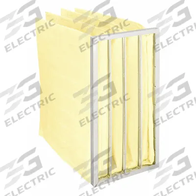 GRAINGER Pocket Air Filter: 24 in x 12 in x 12 in, MERV 14, Yellow, Synthetic - MERV 14 Pocket Air Filters