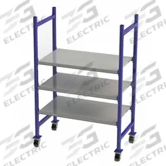 UNEX FLOW CELL Bulk Storage Rack: 52 in x 28 in x 72 in, Flat, 3 Shelves, Steel (MPN FCMFS52283). Key specifications — Brand: UNEX FLOW CELL; Decking Material: Steel.