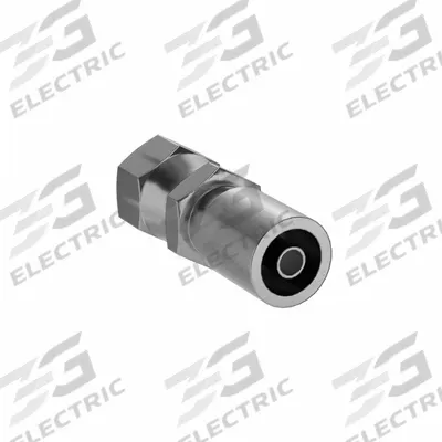 PARKER Hydraulic Crimp Fitting: Steel x Steel, Straight, -4 For Hose Dash Size - Parker Crimp Hydraulic Hose Fittings with Metric Connection