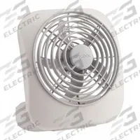 TREVA/O2COOL Cooling Fan: 5 in Blade Dia, Non-Oscillating, 118 cfm_187 cfm Airflow, 2 Speeds, Mobile (MPN FD05805). Key specifications — Voltage: 3V DC; Oscillation: Non-Oscillating; Number of Speeds: 2; Power Source: Battery; Brand: TREVA/O2COOL.