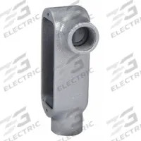 Conduit Outlet Body: Iron, 2 in Trade Size, LL Body, 70 cu in Body Capacity, Threaded Hub (MPN OLL-6M). Key specifications — Finish: Powder Coated; Includes: Stainless Steel Screws; For Use With: RMC; Brand: HUBBELL KILLARK; Hub Style: Threaded; Mfr. Series: O.