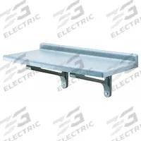 CAMBRO Wall Shelf: Solid Shelf, 36 in x 18 in x 13 1/2 in, Gray, 150 lb Load Capacity per Shelf (MPN EACSWS1836SK480). Key specifications — Color: Gray; Shelf Style: Solid; Brand: CAMBRO.