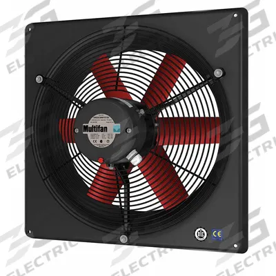 MULTIFAN Exhaust Fan: Direct Drive, 10 in Blade, 1/4 hp, 1,210 cfm, 240V AC, 1 ph - Corrosion-Resistant Direct-Drive Panel Exhaust Fans