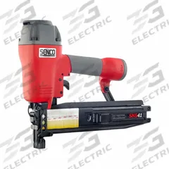 SENCO Staple Gun: For 7/16 in Staple Wd, For 16 ga_17 ga Staple Gauge, For 1 in to 2 in Staple Lg (MPN SNS41). Key specifications — attr1320959: Crowned; attr1320964: SENCO.