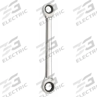 WESTWARD Box End Wrench: Alloy Steel, Chrome, 1/2 in_7/16 in Head Size, 6 1/4 in Overall Lg - SAE, Double End, 12-Point, Ratcheting Box End Wrenches