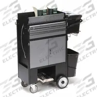 FLEXCART Tool Utility Cart: Black, 37 1/2 in Wd, 14 1/2 in Dp, 45 in Ht, No Lid, Padlockable (MPN FC-300PCWT). Key specifications — attr1116771: Cutting Tools; attr1116772: FLEXCART; attr1116768: Padlockable.