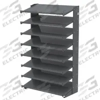 AKRO-MILS Pick Rack: 36 in x 18 in x 60 in, 1 Sided, 0 Bins, 8 Shelves (MPN APRS18). Key specifications — Includes Bins: No; Frame Color: Gray; Frame Material: Steel; Brand: AKRO-MILS.