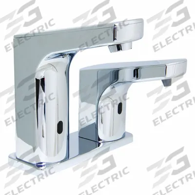 SPEAKMAN Sensor Faucet and Soap Dispenser Combo: SENSORFLO, Brass, Polished Chrome Finish - Single-Post Sensor Bathroom Faucets with Handles