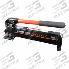 POWER TEAM Hydraulic Hand Pump: 1 Stages, Single Acting, 10,000 psi Max. Pressure 1st Stage (MPN P19L). Key specifications — Brand: POWER TEAM; Cylinder Compatibility: Single Acting.