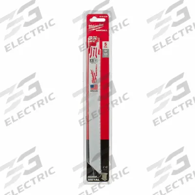 MILWAUKEE Reciprocating Saw Blade: 18 Teeth per Inch, 9 in Blade Lg, 0.04 in Blade Thick - Thin-Metal-Cutting Blades