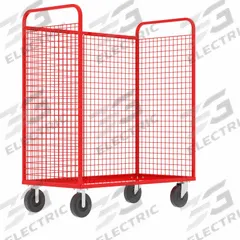 VALLEY CRAFT Cage Cart: 2,000 lb, Overall Dim. 57 in L x 30 in W x 68 in H, Rubber, Red (MPN F89256VCRD). Key specifications — Caster/Wheel Configuration: (2) Swivel; Color: Red; Brand: VALLEY CRAFT.