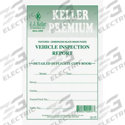JJ KELLER Driver Vehicle Inspection Form: Carbonless, Driver Vehicle Inspection Report - All-Type Vehicle Inspection Forms