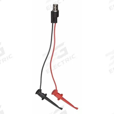 POMONA Test Leads: Black/Red Electrical Current Color, Test Clip, BNC Female, 5 1/2 in Lg - Test Leads with Clips