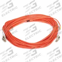 MONOPRICE Fiber Optic Patch Cord: Single Mode, 2 m Lg, LC End 1, LC End 2, Yellow, PVC (MPN 6201). Key specifications — Fire Rating: Riser; Jacket Material: PVC; Number of Fibers: Duplex; Brand: MONOPRICE; _Fiber Optic Cable Style: 9/125µ OS2.